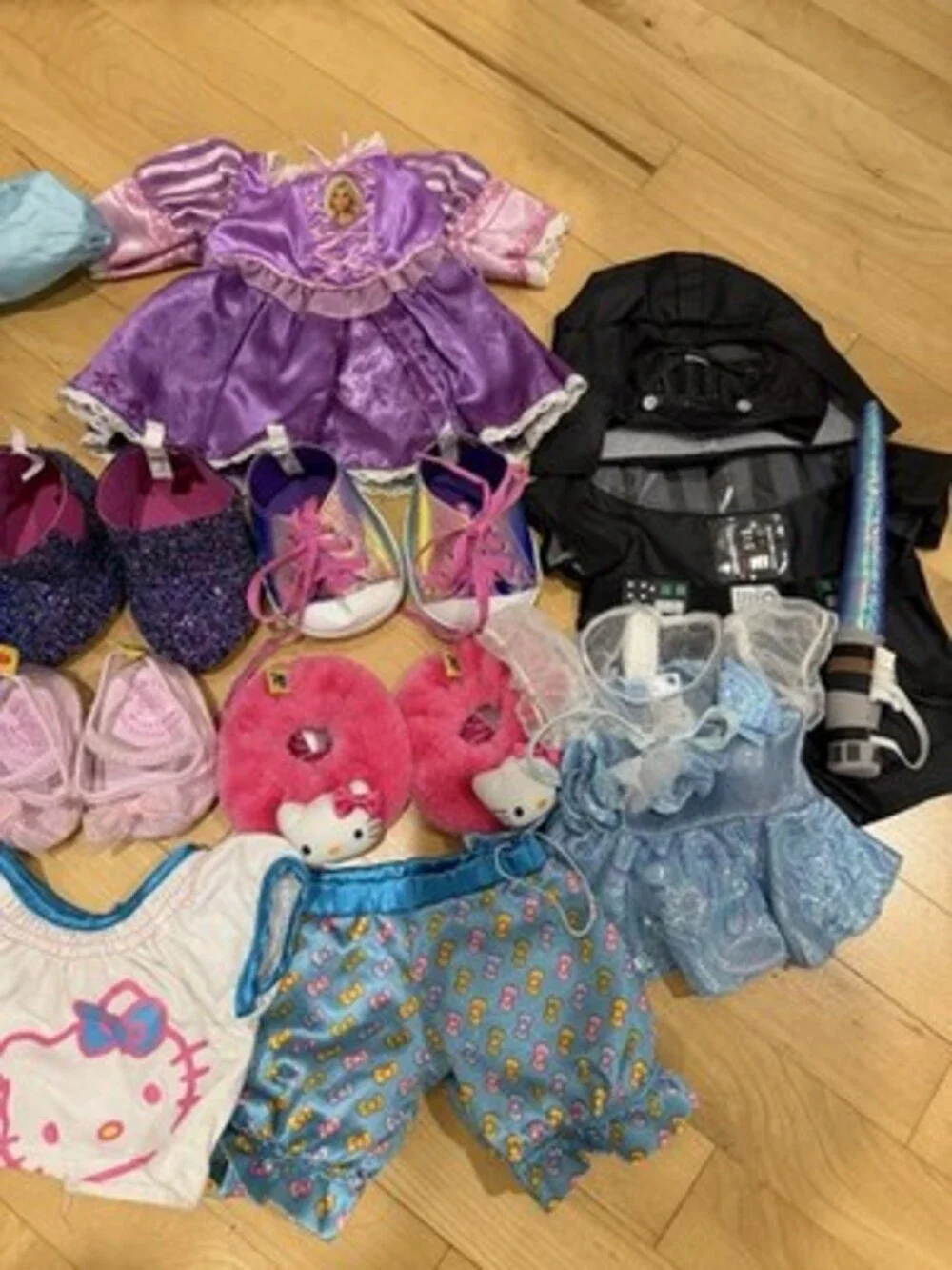 Build A Bear Lot BAB Clothes Outfits 4 Shoes Princesses Hello Kitty Darth Vader
